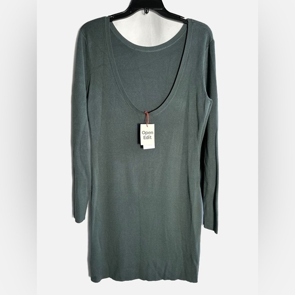 NWT Open Edit Green Sweater Dress - Picture 3 of 3